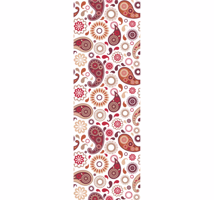 Kitchen roller blind with white paisley design - TenStickers