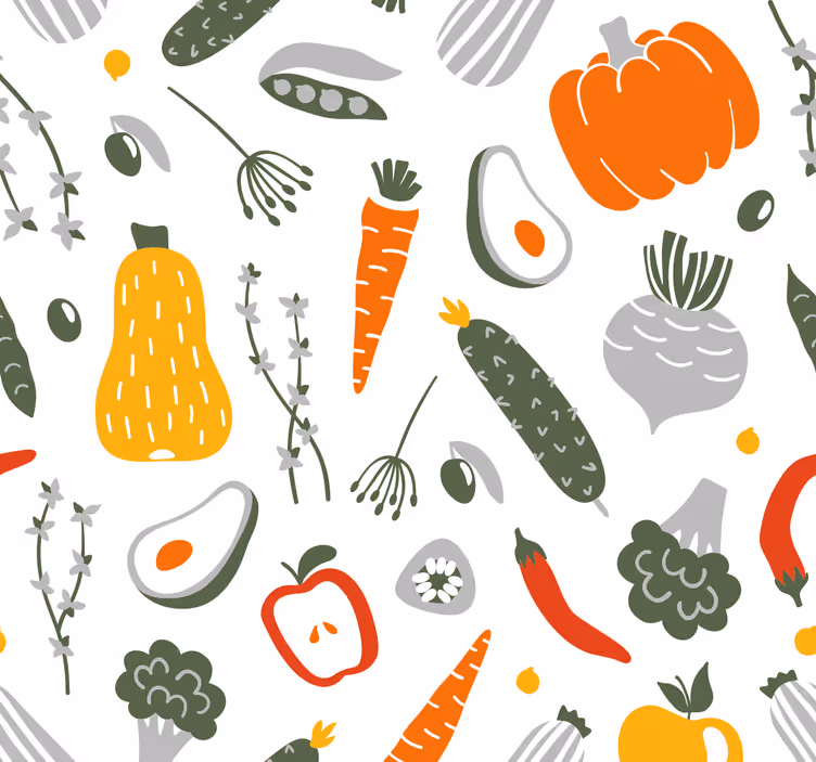 Kitchen roller blind fruit and vegetable collection - TenStickers