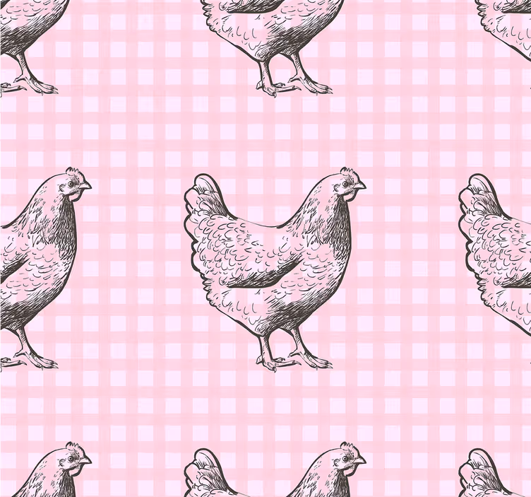 Hen patterned kitchen roller blind - TenStickers