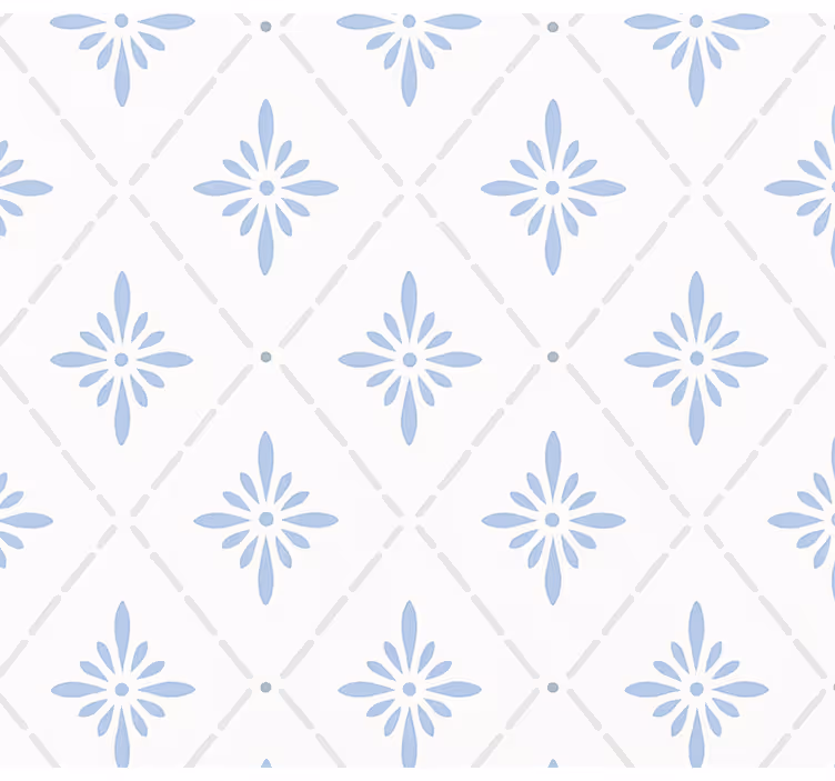 Kitchen roller blind with blue diamond tiles - TenStickers