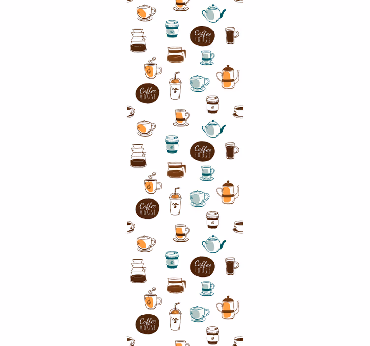 Kitchen roller blind coffee house cafe design - TenStickers