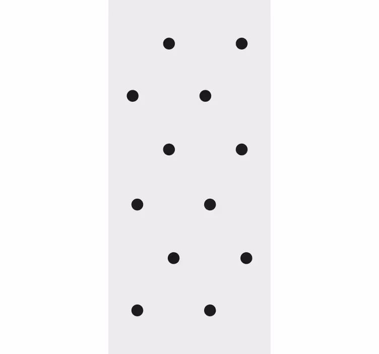 Kitchen roller blind in nordic style black dots - TenStickers