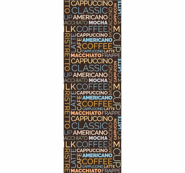Kitchen roller blind with coffee text design - TenStickers