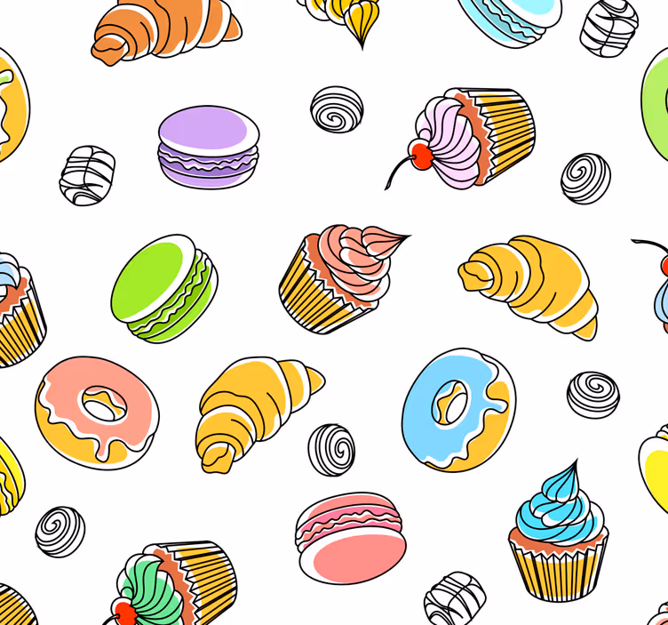 Kitchen roller blind for delightful pastries - TenStickers