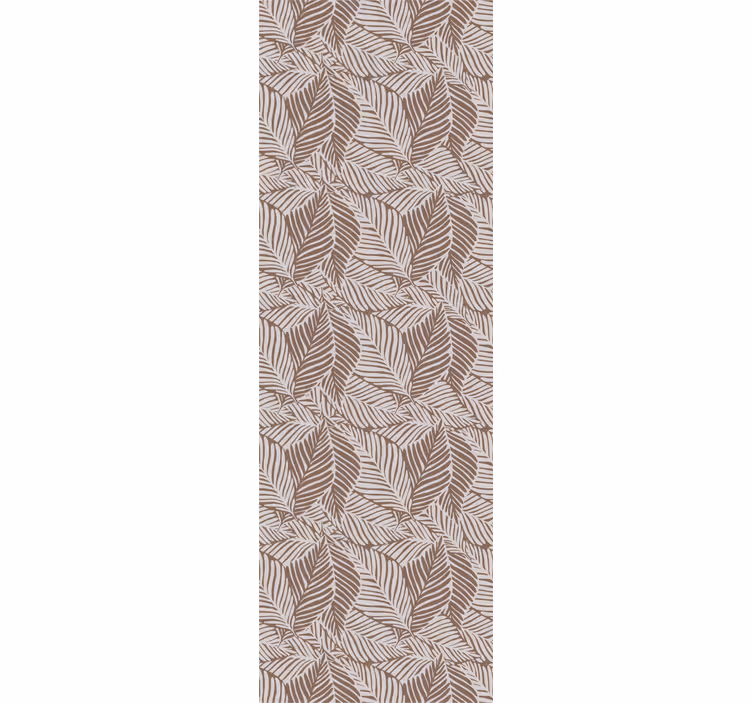 Dining room roller blind with terracotta leaves - TenStickers
