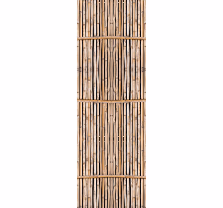 Dining room roller blind handcrafted faux bamboo canes - TenStickers