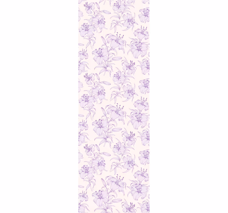 Dining room roller blind with blooming lilies design - TenStickers
