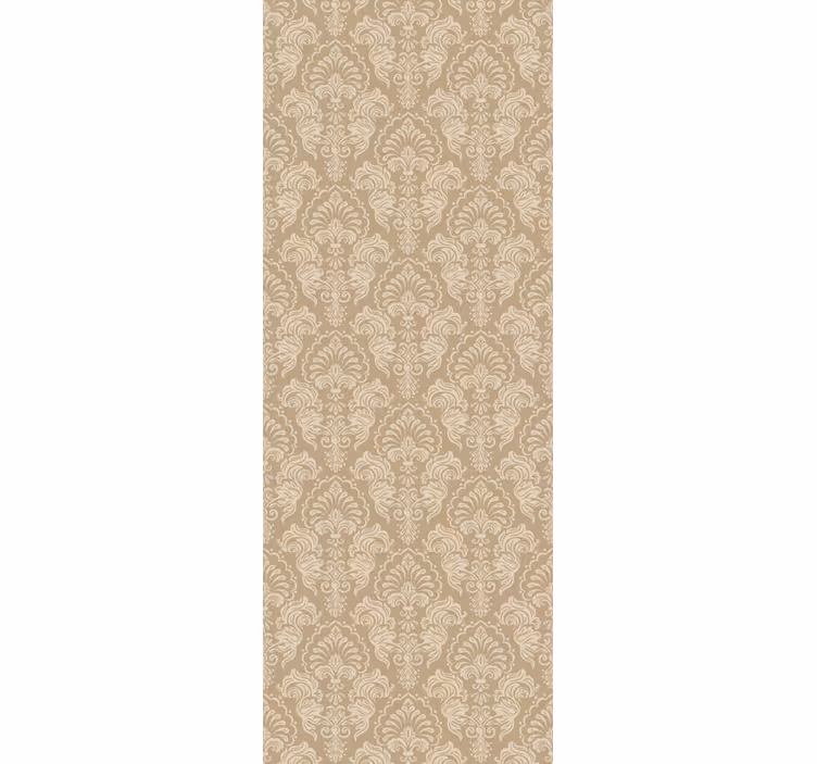 Beige damask style dining room roller blind - TenStickers