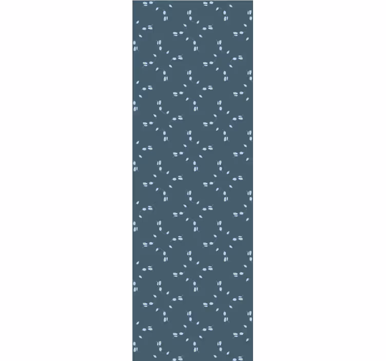 Dining room roller blind blue magnolia flower design - TenStickers