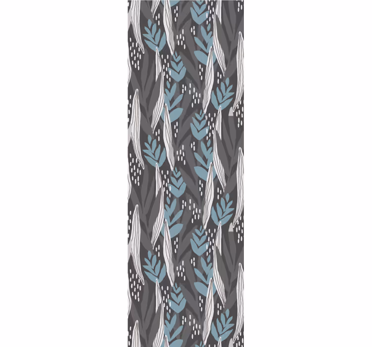 Dining room roller blind floral gray watercolor - TenStickers