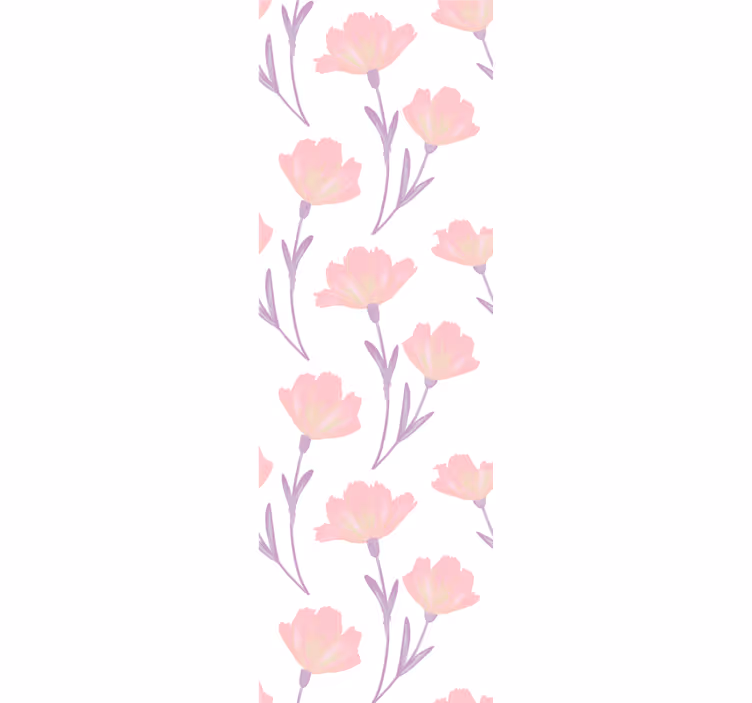 Dining room roller blind with minimalistic floral design - TenStickers
