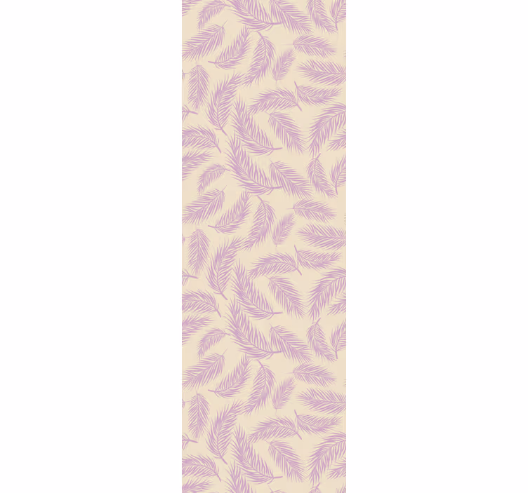 Dining room roller blind in pink and beige tropical design - TenStickers