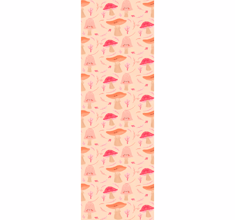 Happy classical mushrooms dining room roller blind - TenStickers