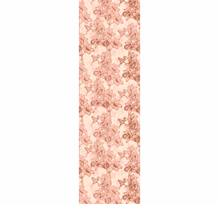 Dining room roller blind with vintage 3d flowers - TenStickers