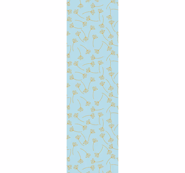 Dining room roller blind blue nordic plants - TenStickers