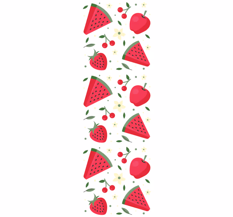 Dining room roller blind with various fruit patterns - TenStickers