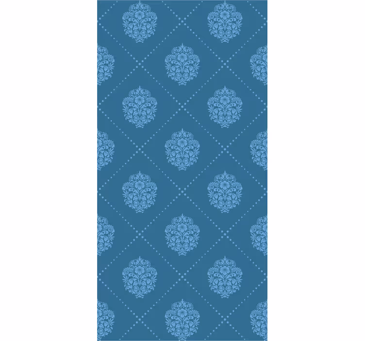 Dining room roller blind floral diamond design - TenStickers