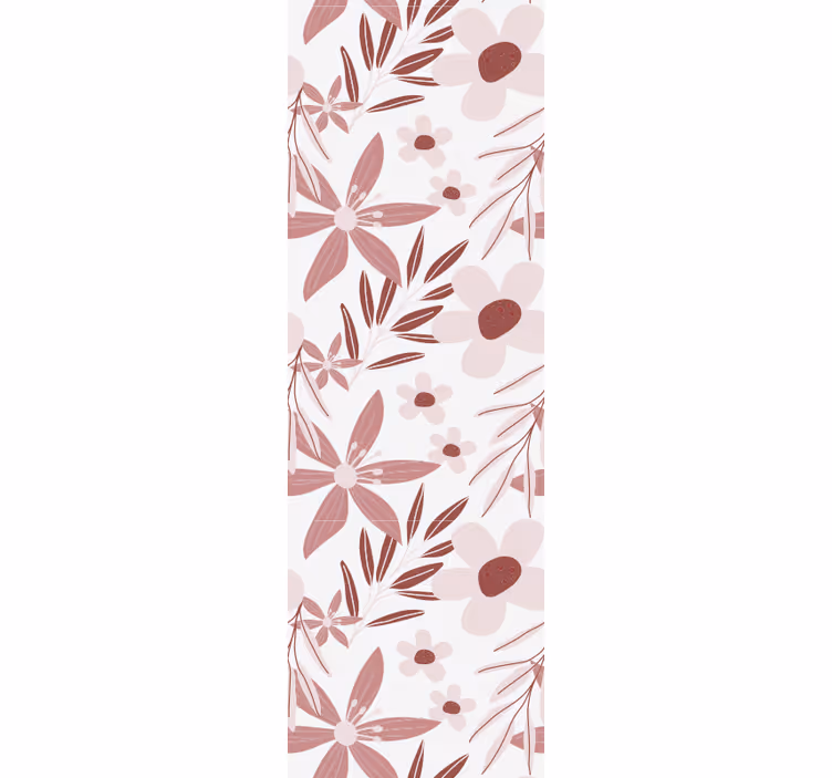 Dining room roller blind with pink daisy flowers - TenStickers