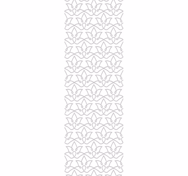 Dining room roller blind with modern floral gray design - TenStickers