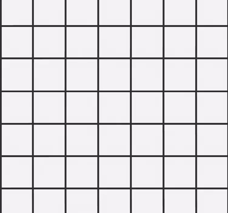 Dining room roller blind uneven checkboard design - TenStickers