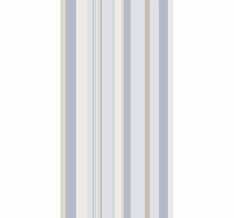 Dining room roller blind in 80s blue and beige stripes - TenStickers