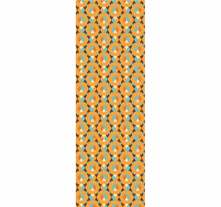 Dining room roller blind geometric tranquil shapes - TenStickers