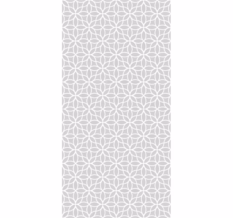 Dining room roller blind in gray and white modern pattern - TenStickers