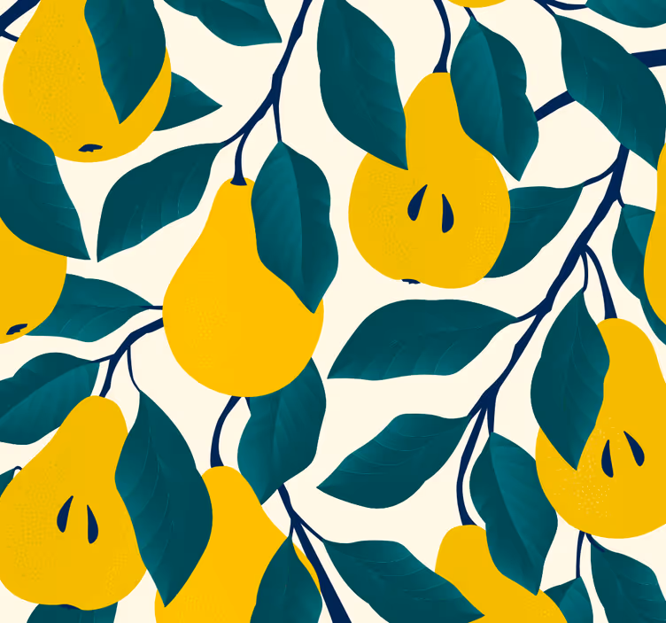 Dining room roller blind green trees - TenStickers