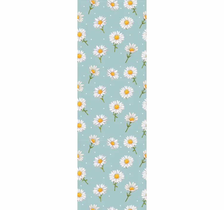 Dining room roller blind with daisy flowers pattern - TenStickers