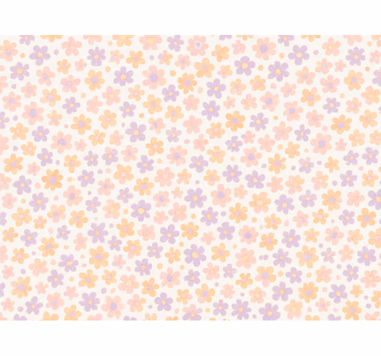 Children room roller blind small pastel flowers - TenStickers