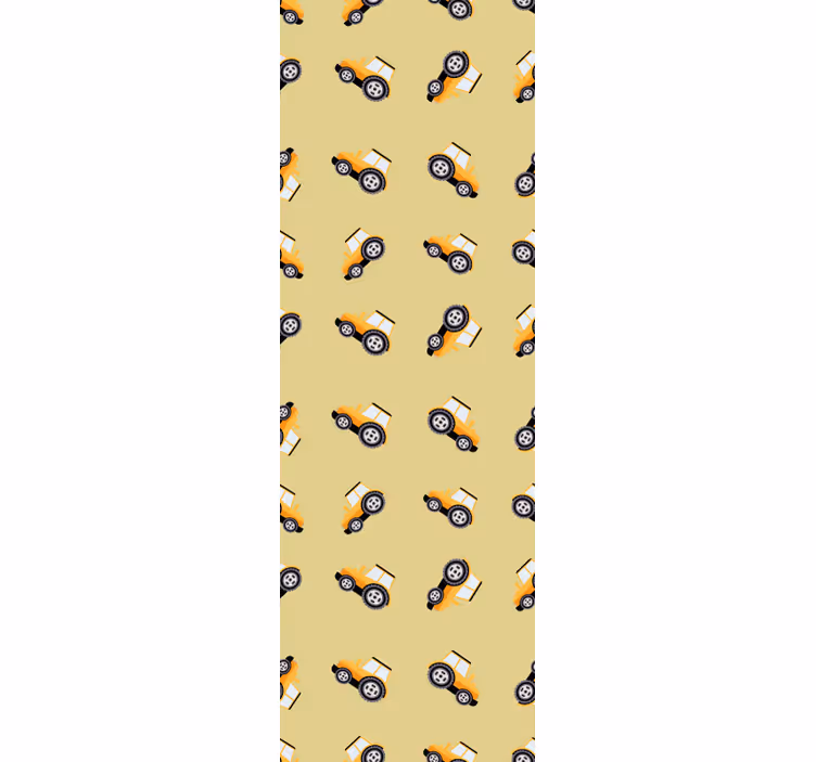 Children room roller blind with cute construction trucks - TenStickers