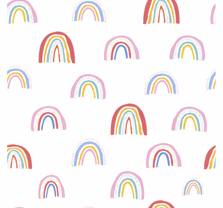 Children room roller blind with colorful rainbow designs - TenStickers