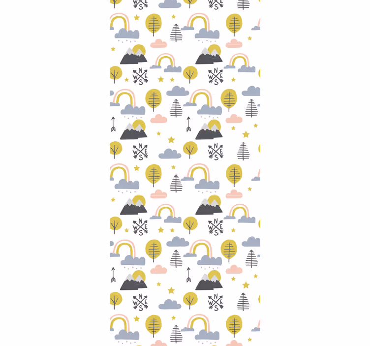 Children room roller blind playful nature design - TenStickers