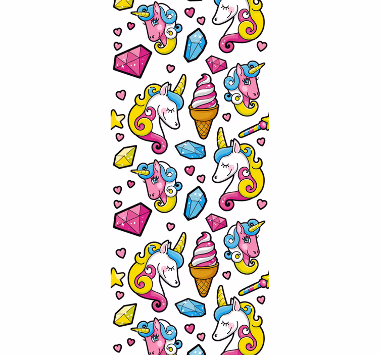 Children room roller blind unicorn fantasy design - TenStickers