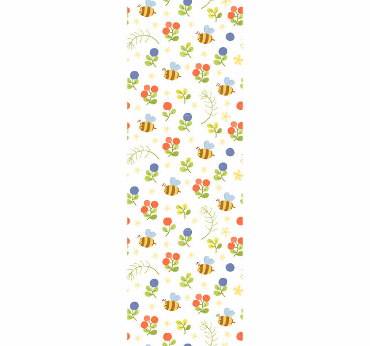 Children room roller blind bee garden design - TenStickers