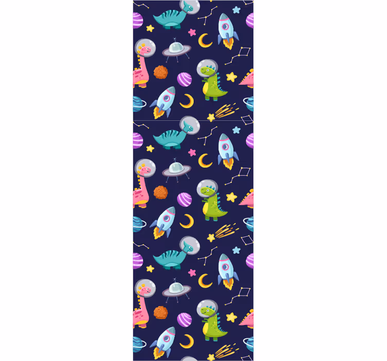 Children room roller blind space adventure design - TenStickers