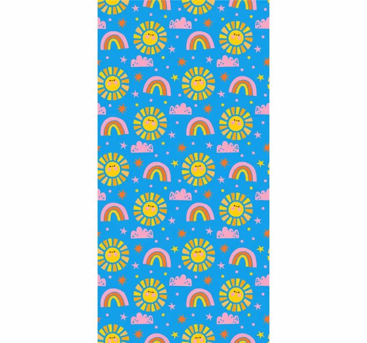 Children room roller blind playful rainbows - TenStickers