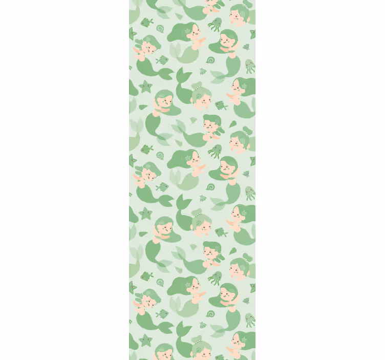 Children room roller blind playful mermaids - TenStickers
