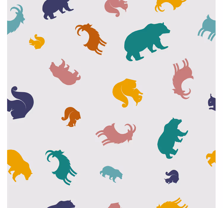 Children room roller blind with chamois and bears pattern - TenStickers