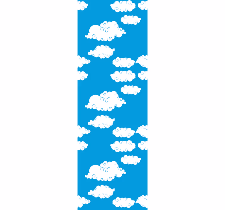 Children room roller blind clouds in sky - TenStickers