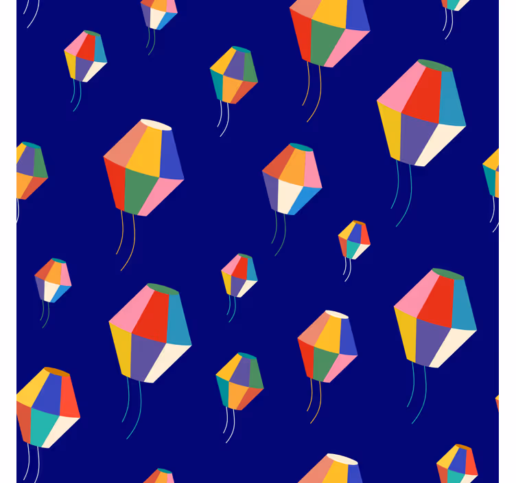 Children room roller blind hot air balloons design - TenStickers
