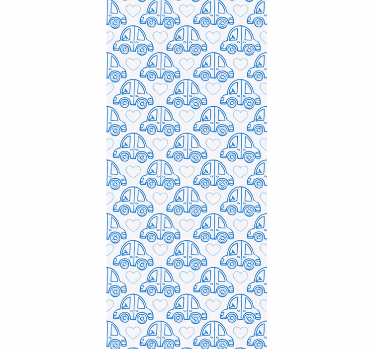 Children room roller blind blue car lines - TenStickers