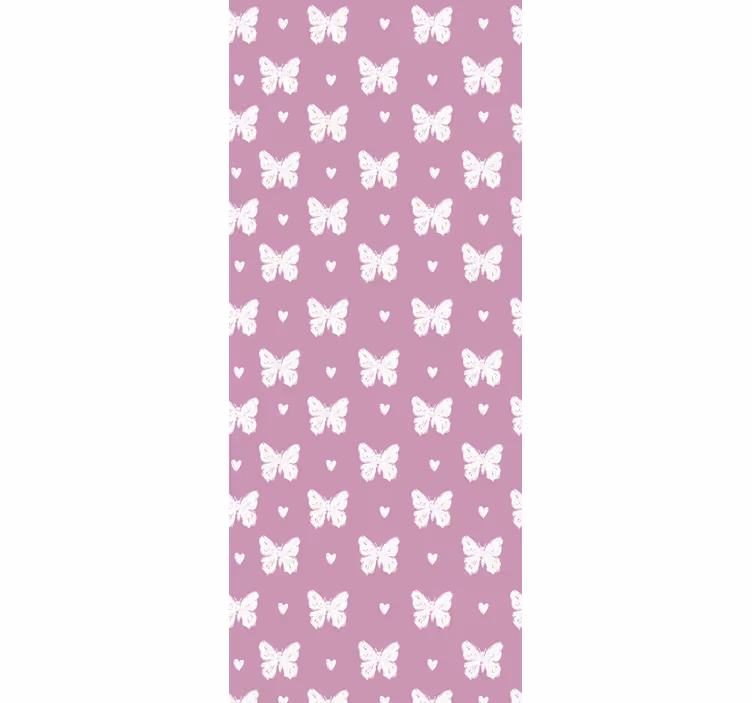 Children room roller blind with pink butterfly design - TenStickers