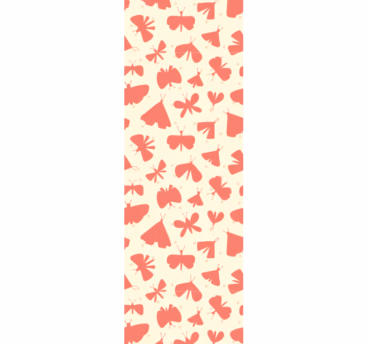 Children room roller blind abstract pink butterfly pattern - TenStickers