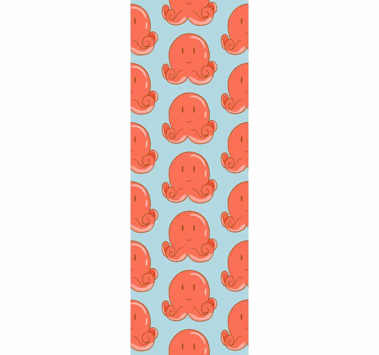 Children room roller blind red octopus design - TenStickers