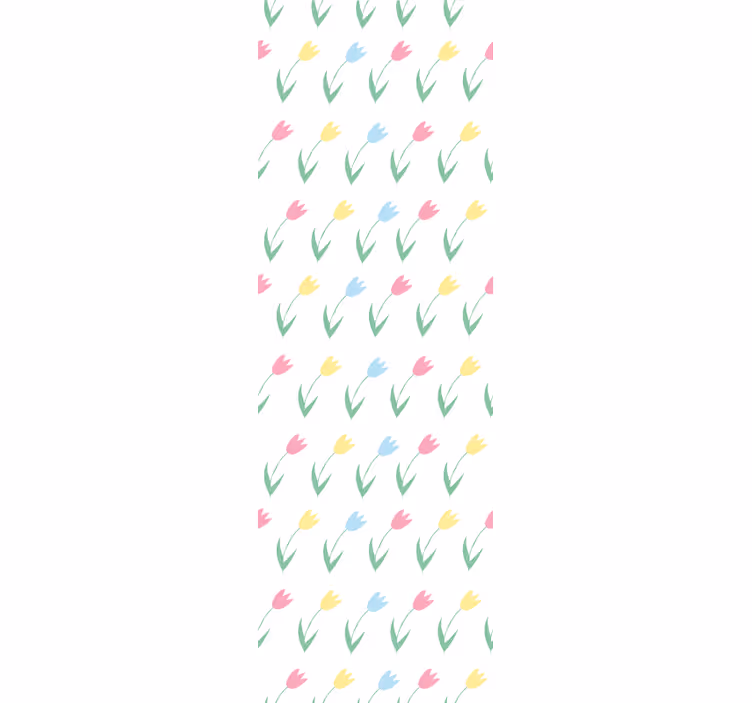 Children room roller blind with colorful tulip pattern - TenStickers