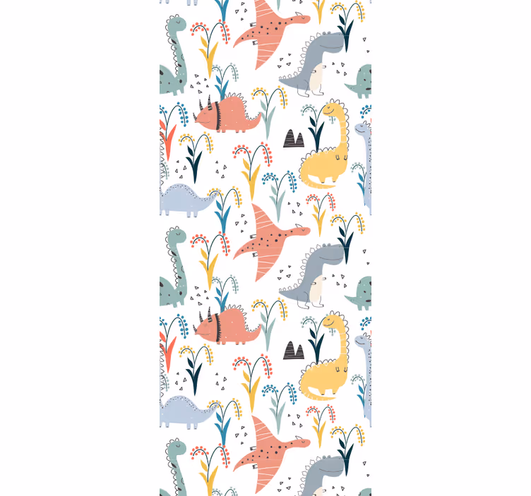 Children room roller blind with dinosaurs and trees - TenStickers