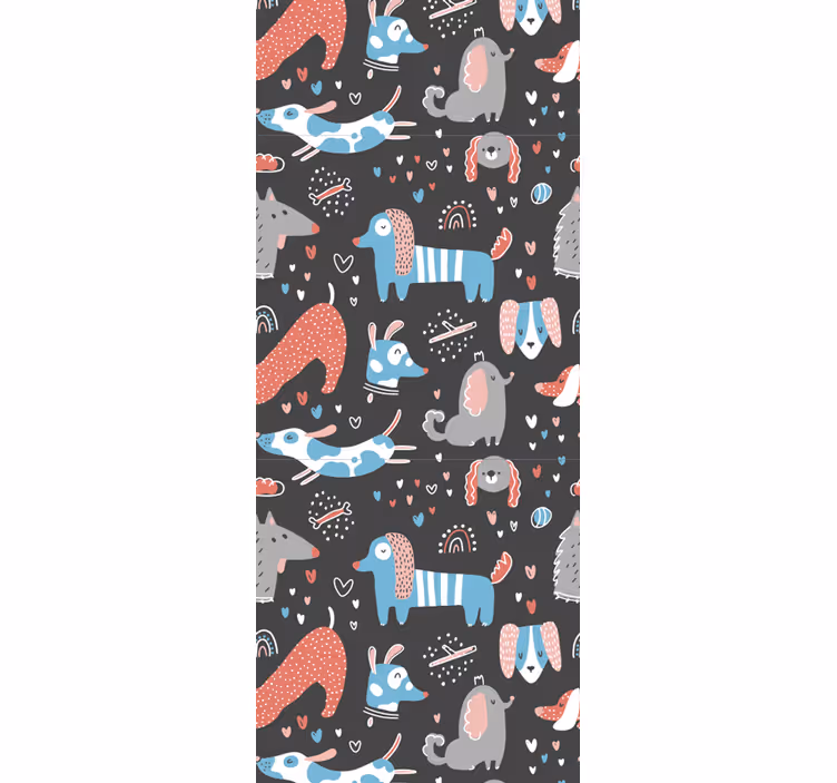 Children room roller blind cute dogs design - TenStickers