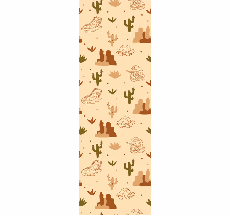 Children room roller blind wild animals in the desert - TenStickers