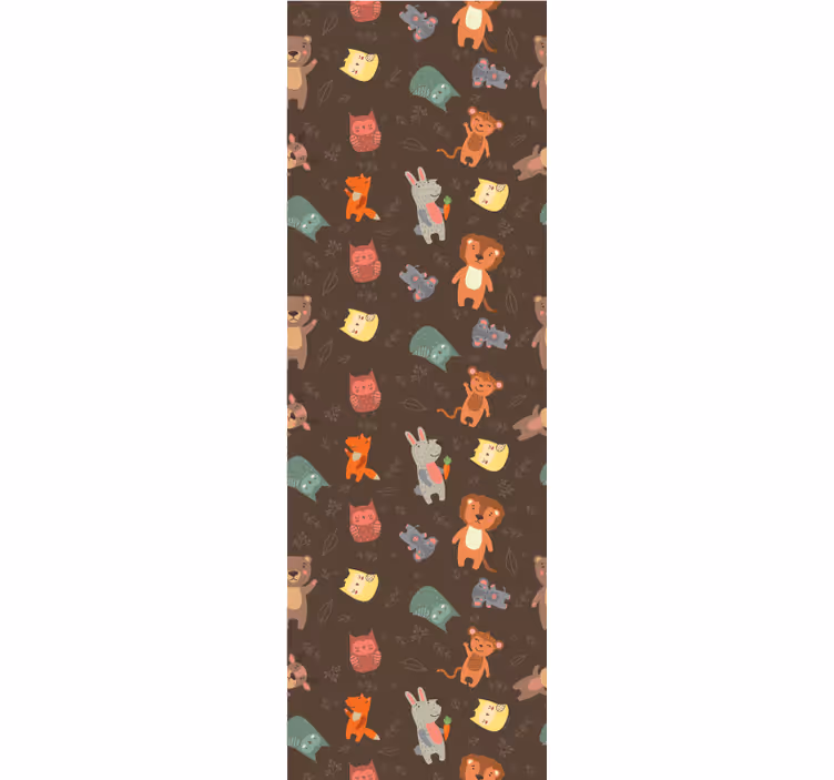 Children room roller blind with adorable animals - TenStickers